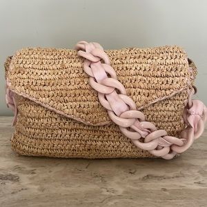 Pamela Munson straw handbag